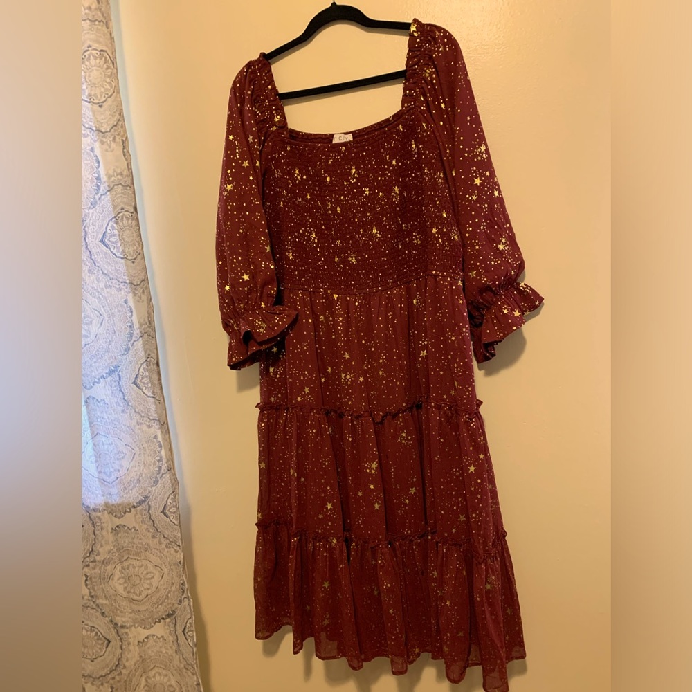 IVY CITY CO STARY NIGHTS DRESS in RED